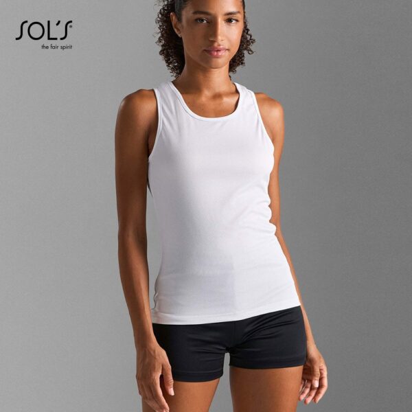 Γυναικείο αμάνικο αθλητικό μπλουζάκι Sporty TT Women με εκτύπωση