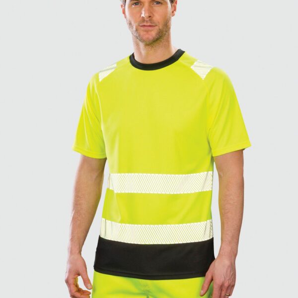 Εργατικό t-shirt με λωρίδες υψηλής ευκρίνειας R502X με εκτύπωση