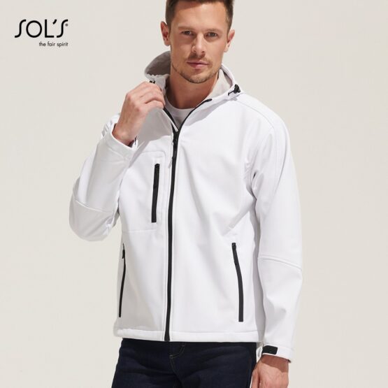 Ανδρικό softshell με κουκούλα Replay Men με εκτύπωση