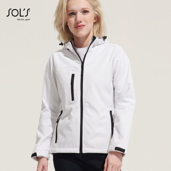 Γυναικείο softshell με κουκούλα Replay Women με εκτύπωση