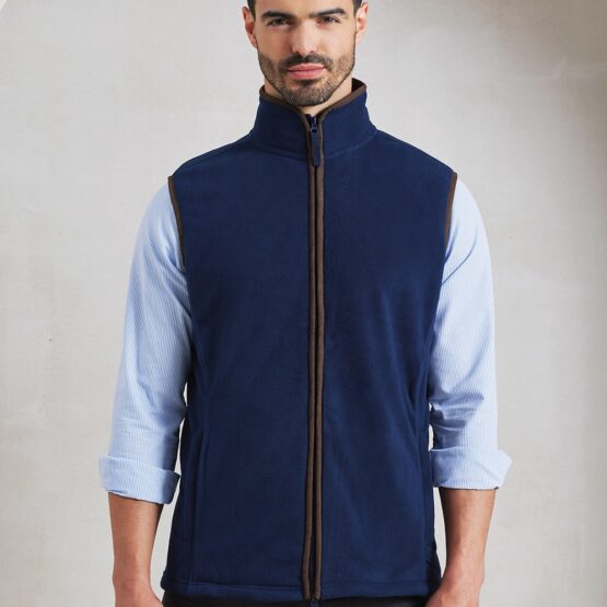 Ανδρικό γιλέκο fleece δίχρωμο PR803 Artisan με εκτύπωση