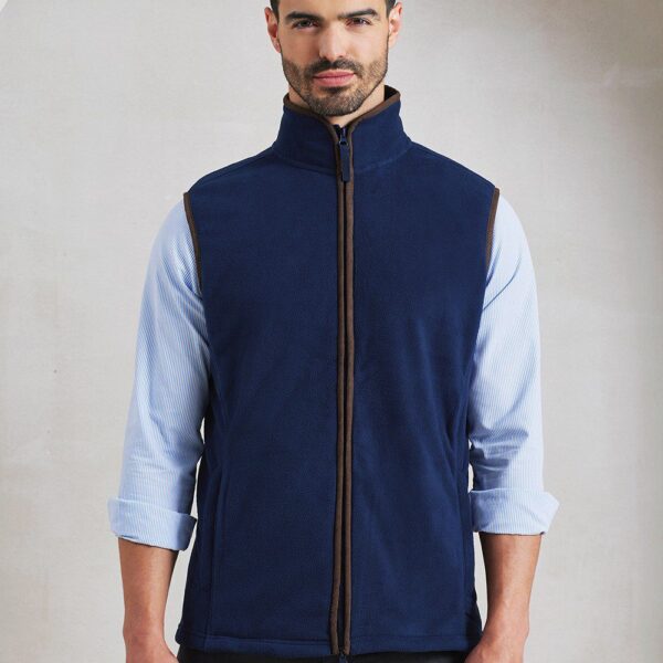 Ανδρικό γιλέκο fleece δίχρωμο PR803 Artisan με εκτύπωση