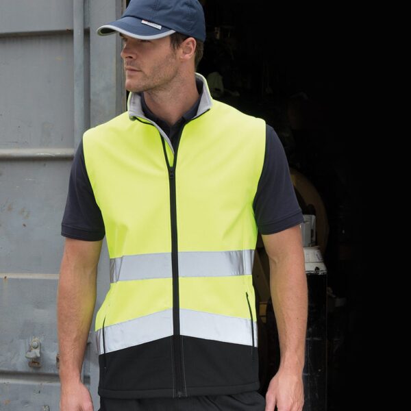 Ανακλαστικό γιλέκο softshell 3 στρωμάτων R451X με εκτύπωση